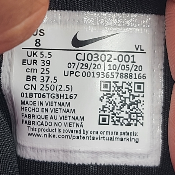 Nike Air Zoom Winflo 7 'Dark Smoke Grey Fire Pink' Women sz 8 Running - Picture 8 of 11